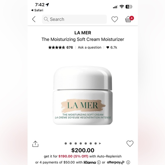 Brand new in wrapping La Mer- The moisturizing, soft cream moisturizer,All Products : American Fashion Style Bags On Sale